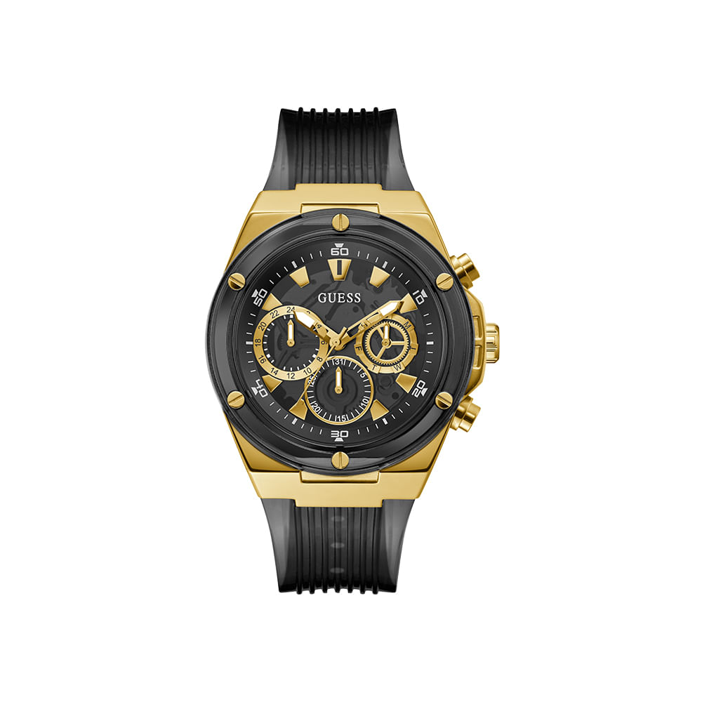 Reloj guess hombre dorado best sale y negro