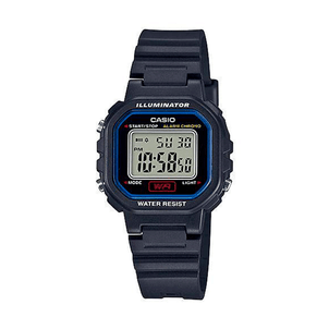 Reloj Casio para mujer LTP1165A-1C con tablero negro de pulsera inoxidable  
