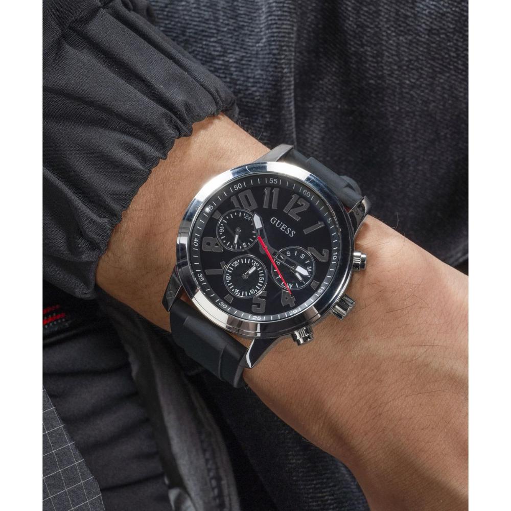 Guess | Orologio Da Uomo Con Cinturino In Pelle Multiquadrante Horizon | W0380G6